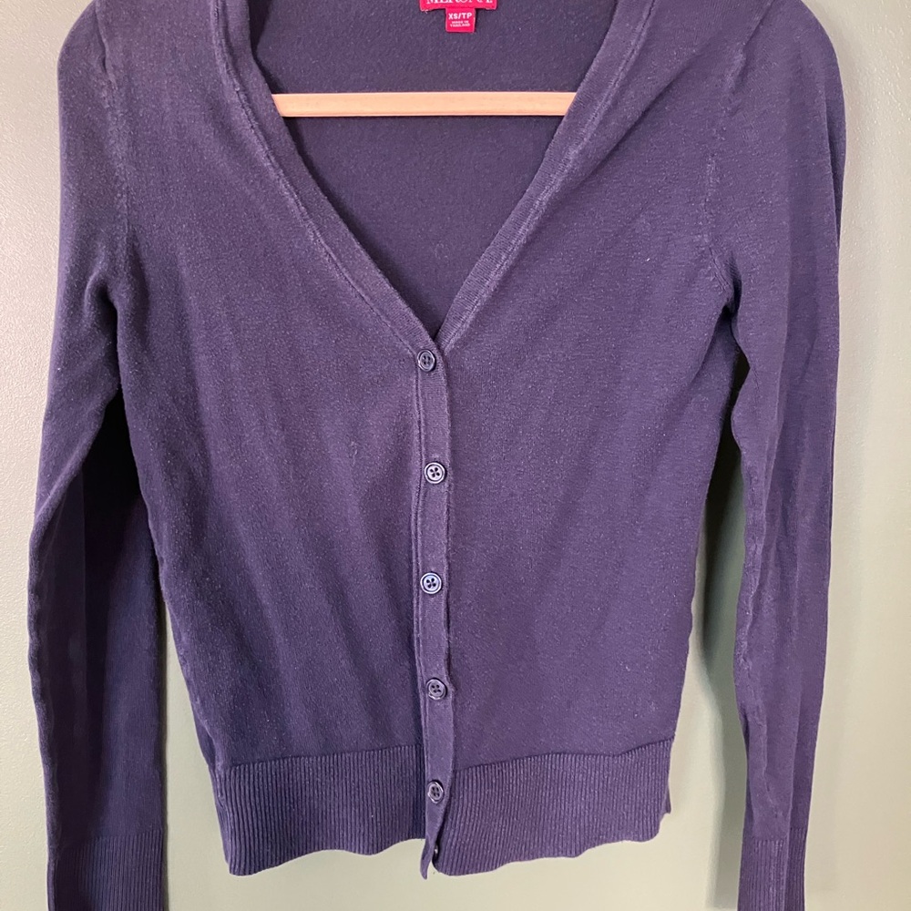 Navy Blue Cardigan Sweater
